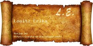 Lositz Erika névjegykártya